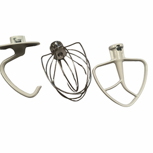 Mixer Attachments Set - White and Stainless Steel